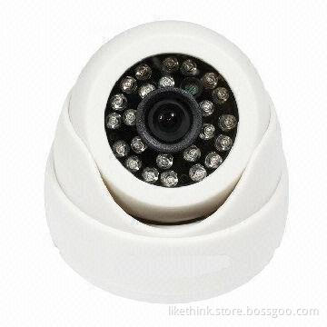 IR LED Dome Camera with High Definition Dome Camera, 1200TVL Resolution and 24-piece 5mm IR LEDs